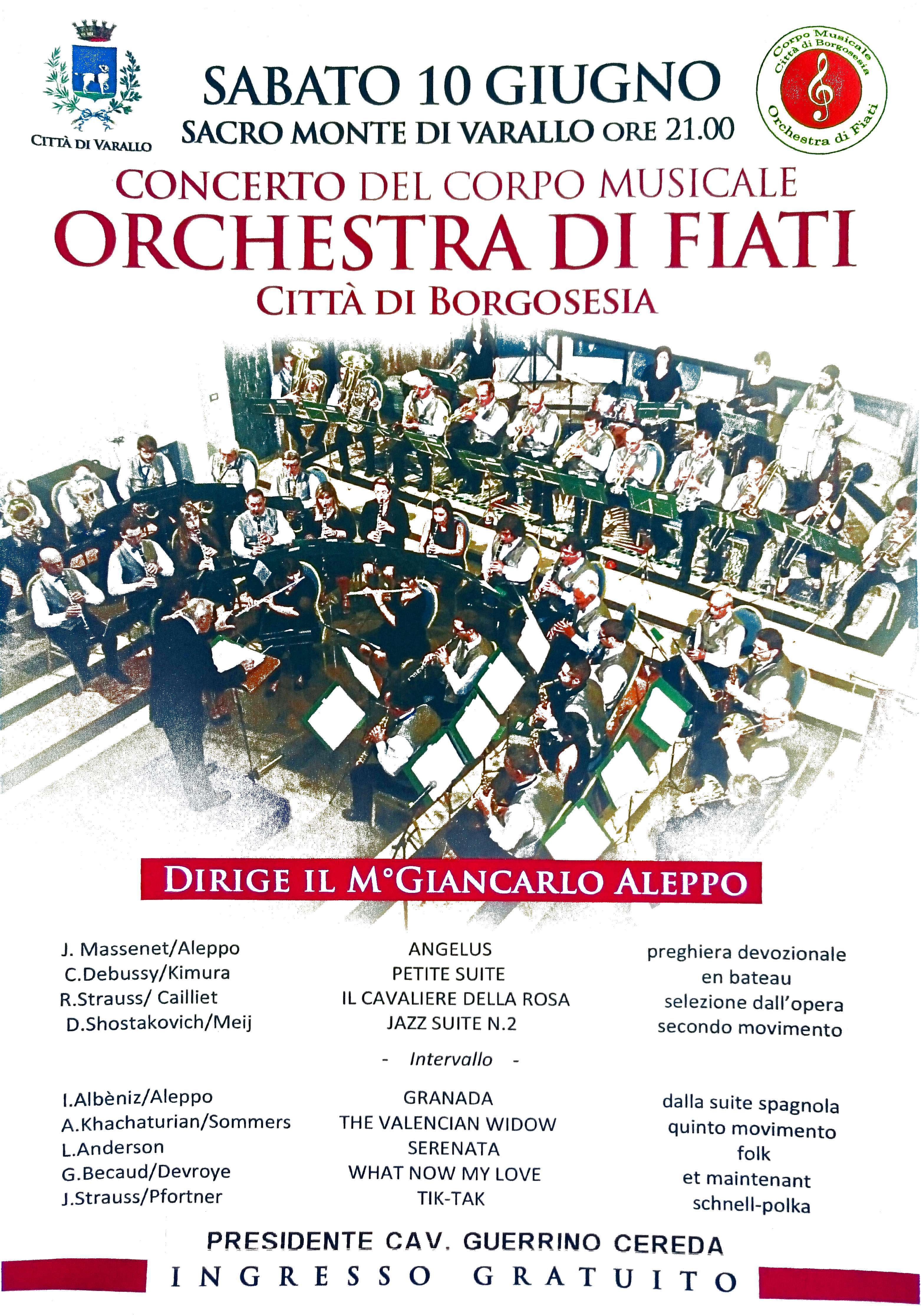 Concerto al Sacro Monte – Sabato 10 giugno – Orchestra di Fiati